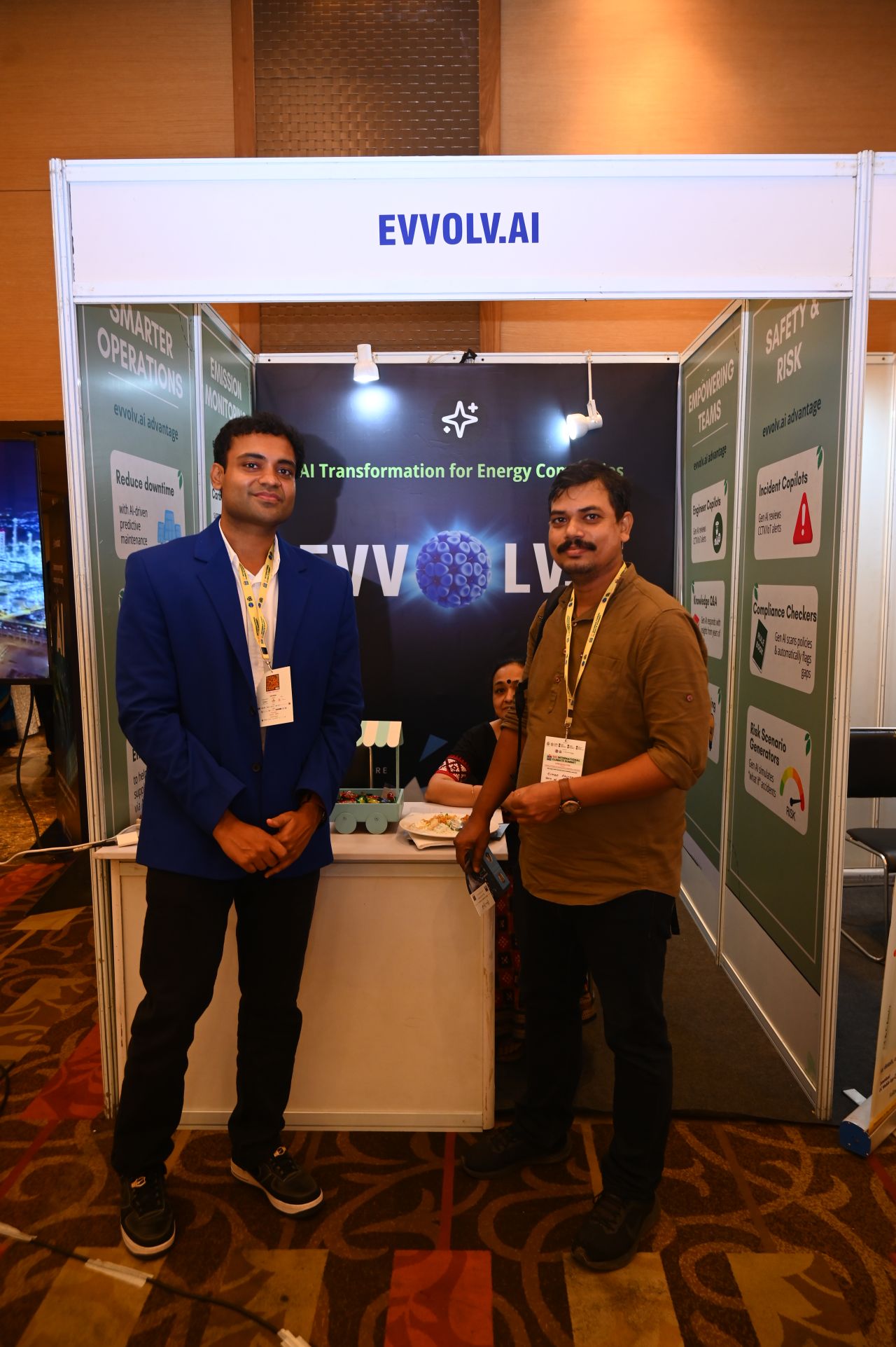 evvolv.ai team at their first physical booth